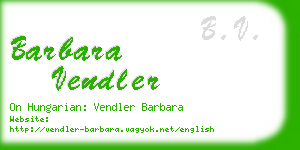barbara vendler business card